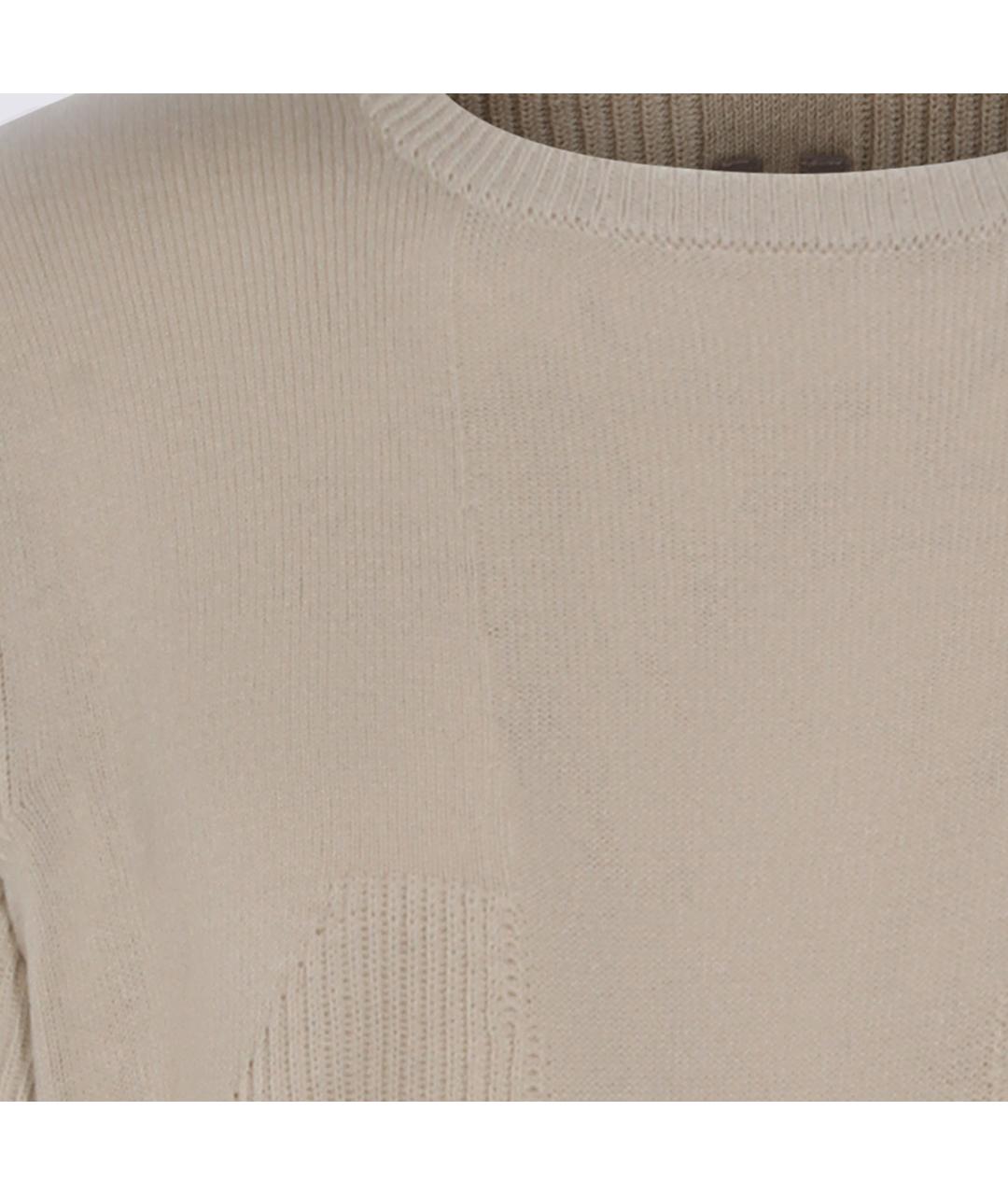 RICK OWENS Бежевый хлопковый джемпер / свитер, фото 3