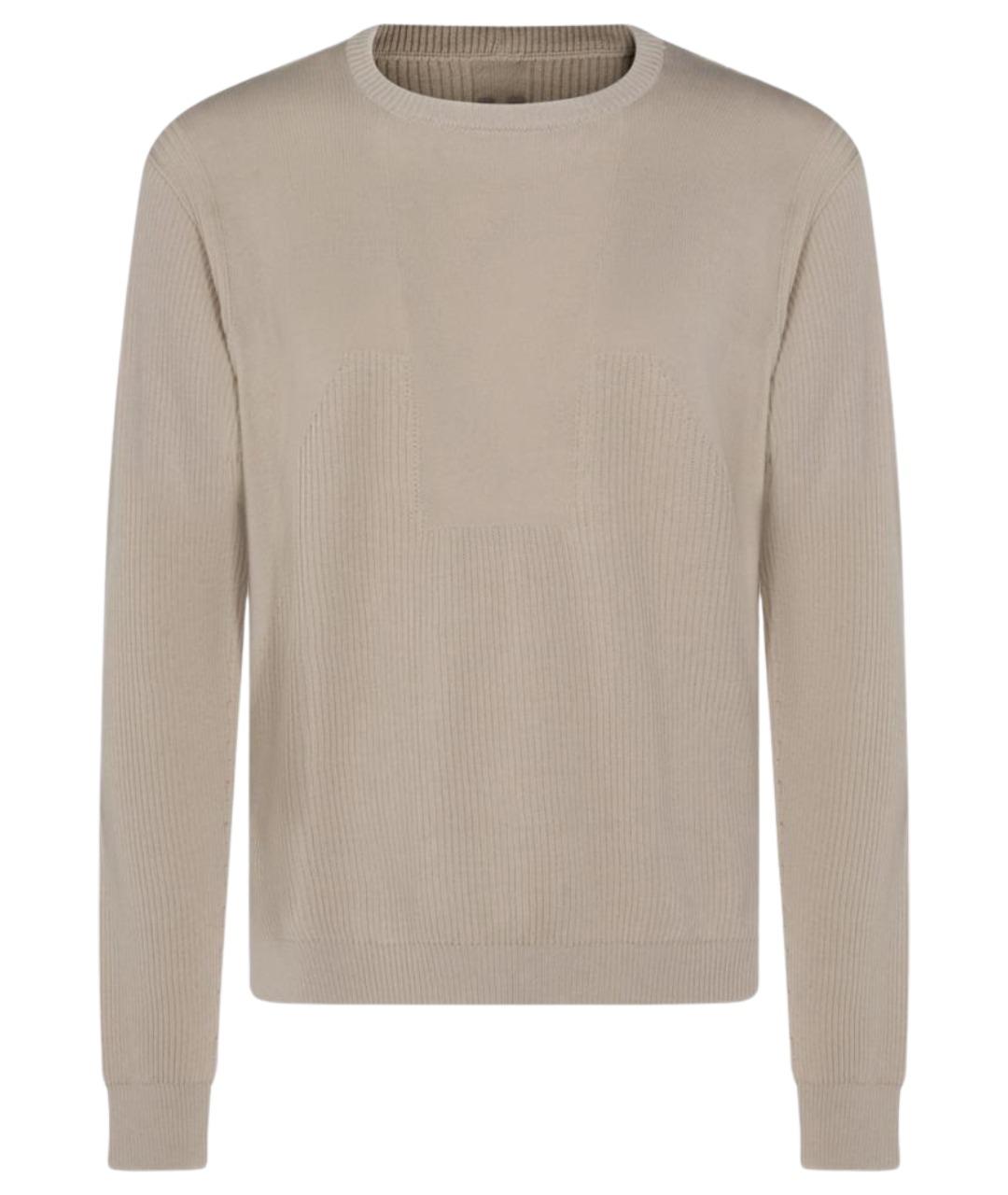 RICK OWENS Бежевый хлопковый джемпер / свитер, фото 1