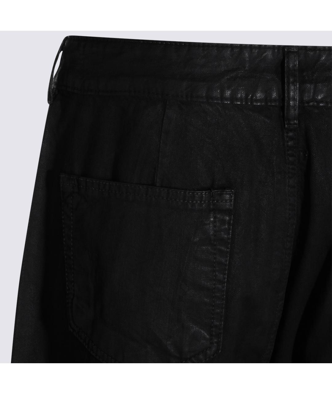 RICK OWENS DRKSHDW Черные хлопковые прямые джинсы, фото 4
