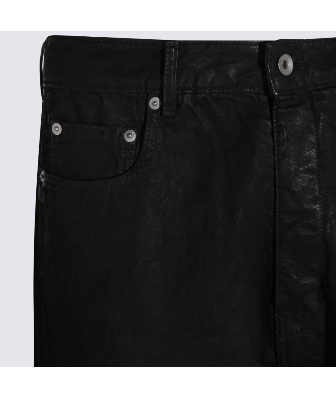 RICK OWENS DRKSHDW Черные хлопковые прямые джинсы, фото 3