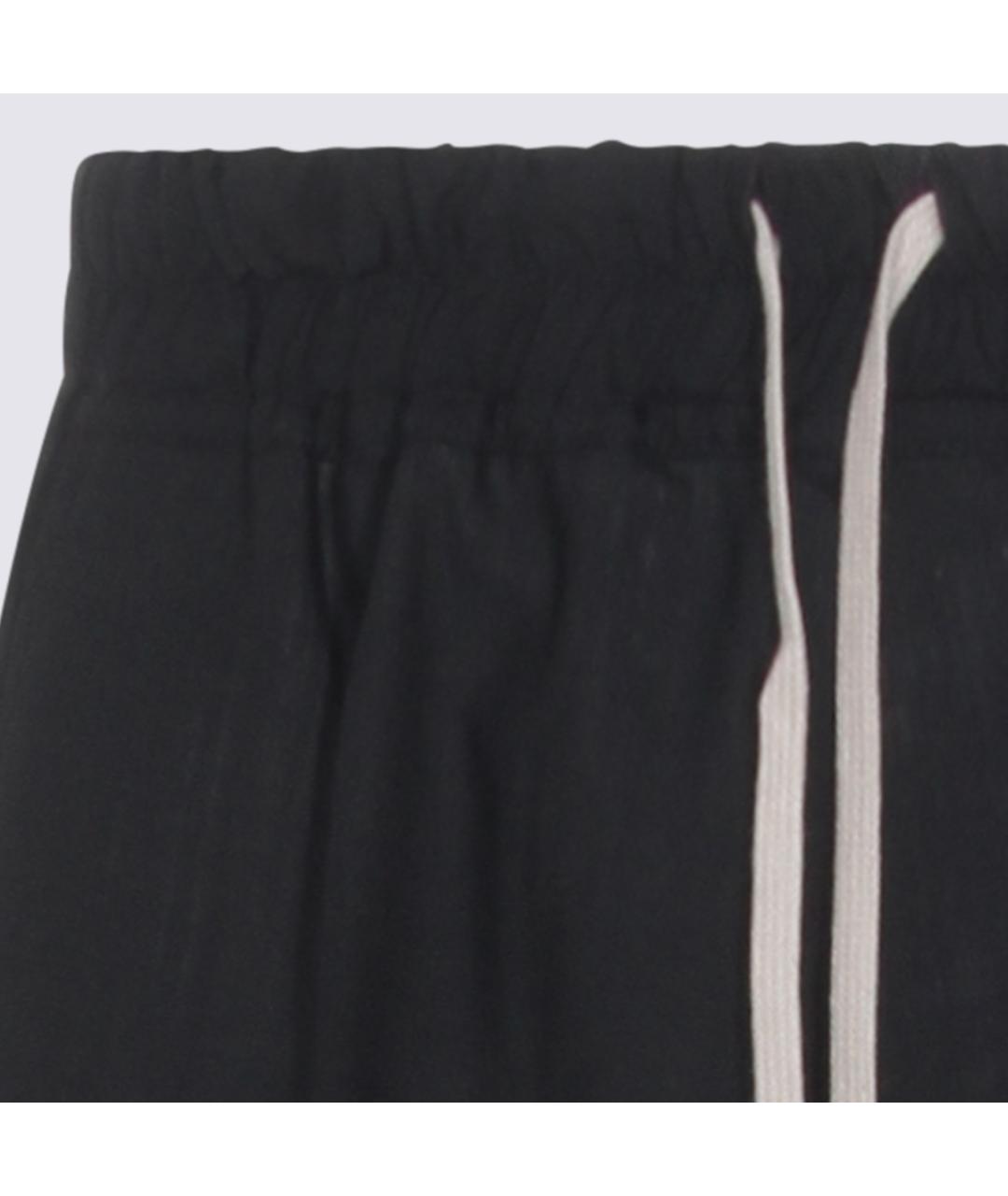 RICK OWENS Черные кашемировые прямые брюки, фото 3