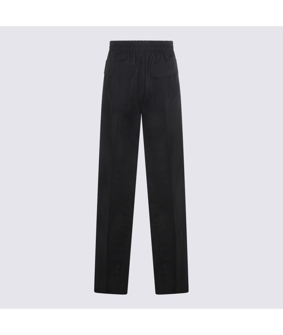 RICK OWENS Черные кашемировые прямые брюки, фото 2