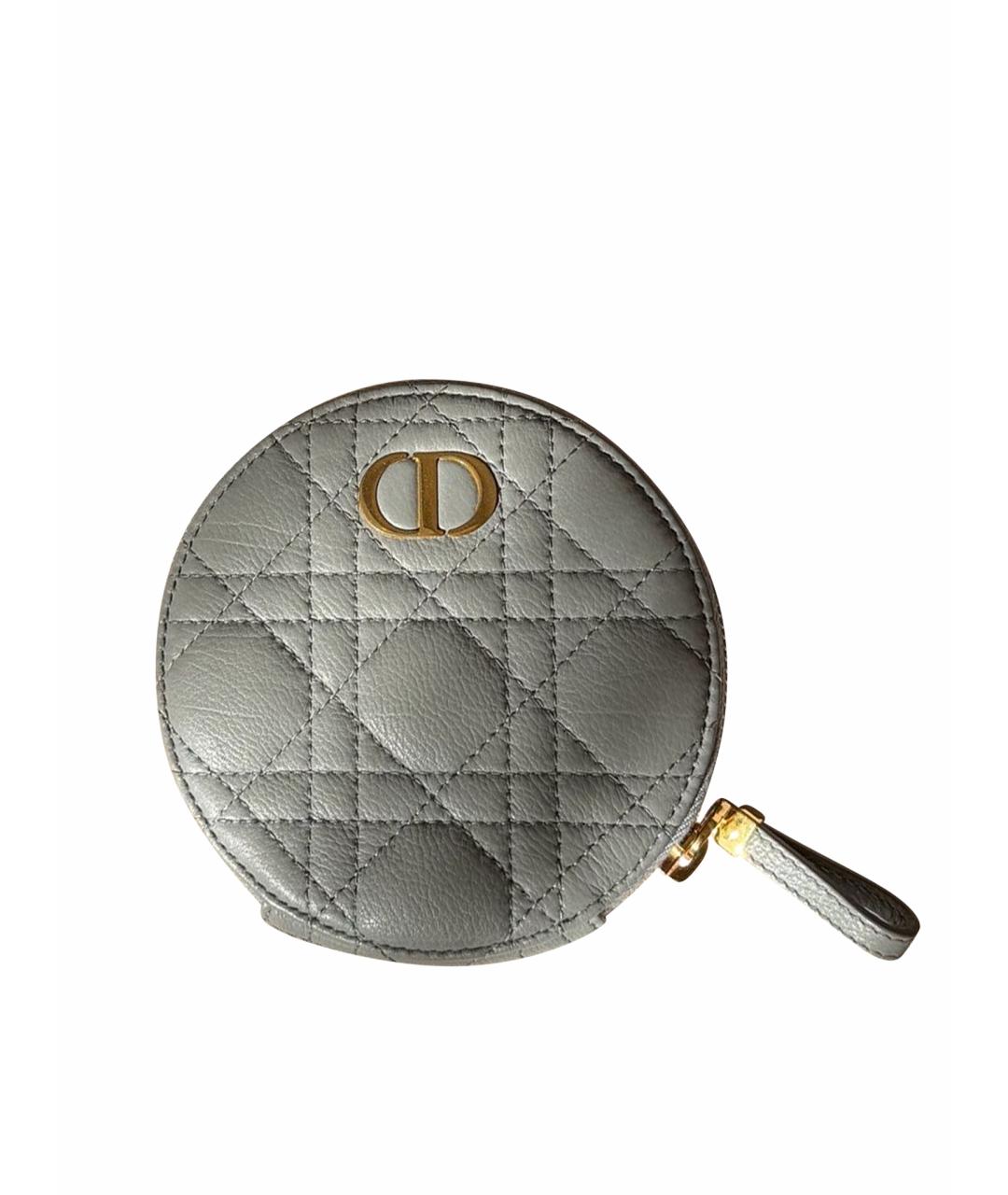 CHRISTIAN DIOR Голубая кожаная сумка через плечо, фото 1