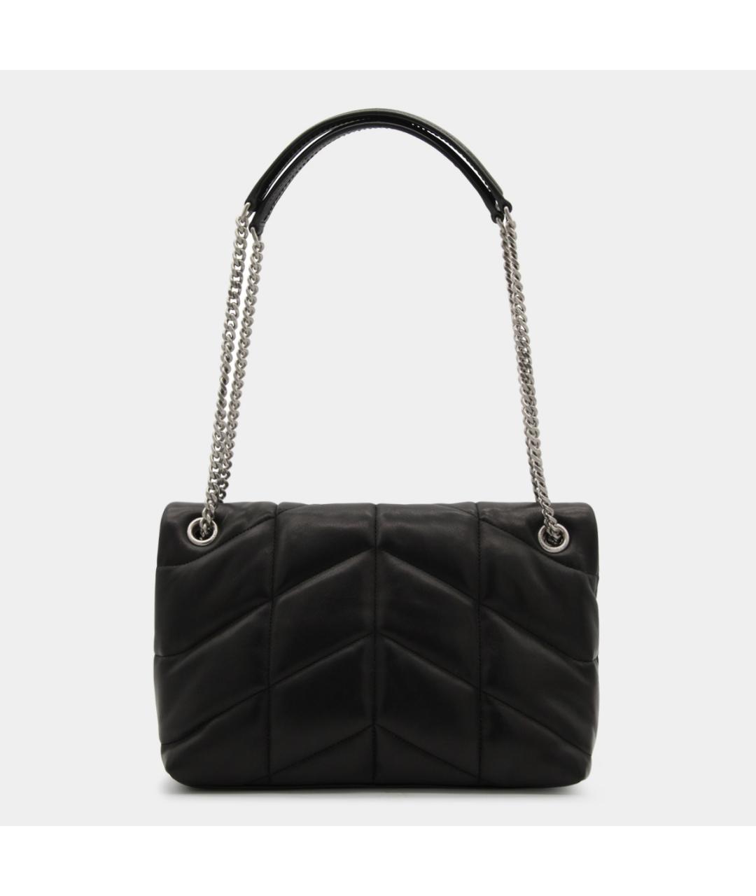 SAINT LAURENT Черная кожаная сумка через плечо, фото 3