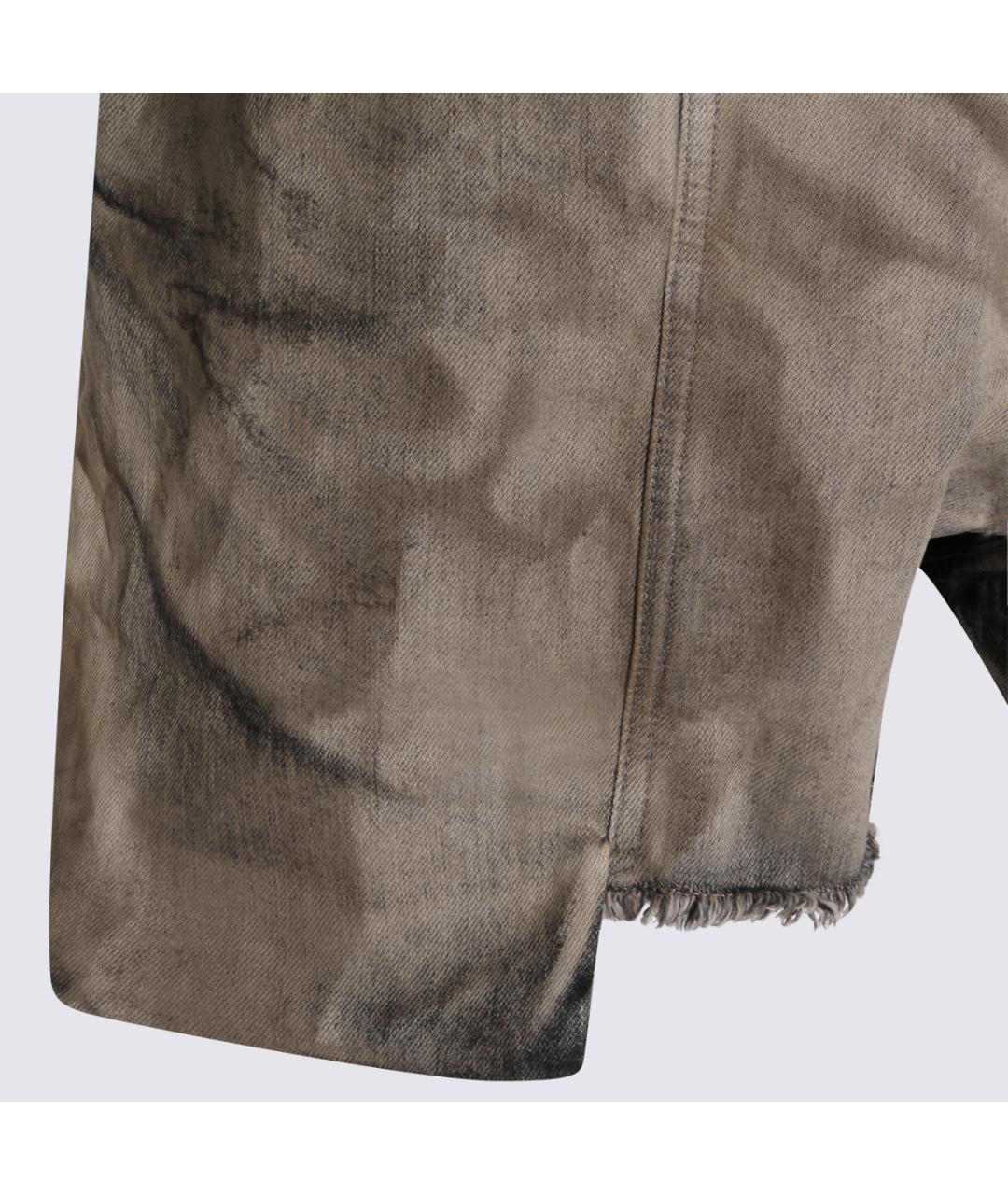 RICK OWENS DRKSHDW Серые хлопковые шорты, фото 3