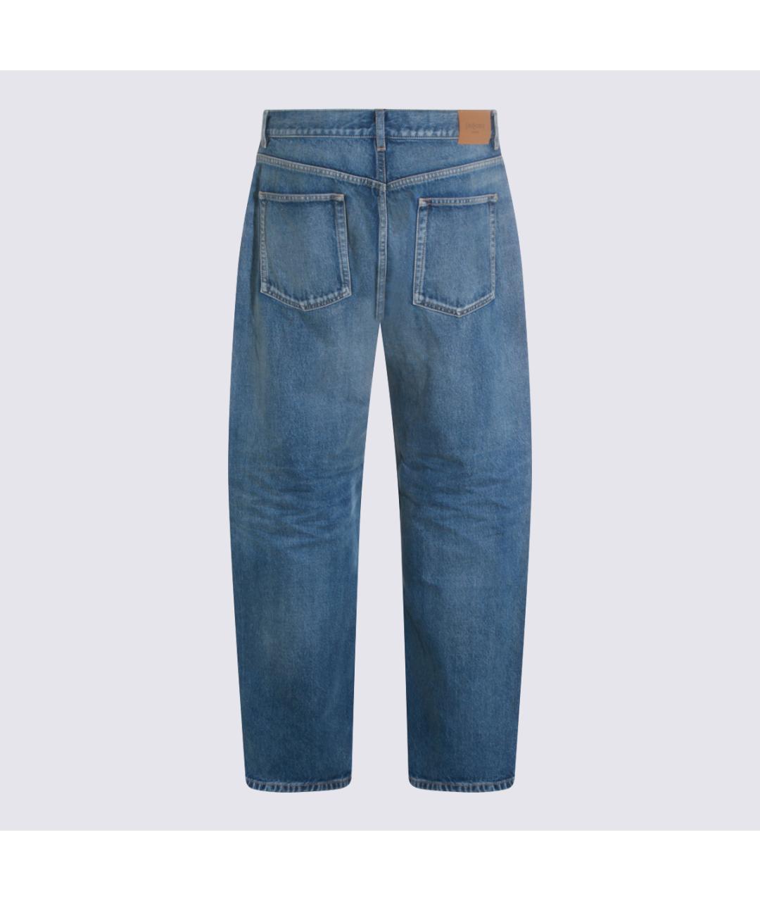 SAINT LAURENT Синие хлопковые прямые джинсы, фото 2