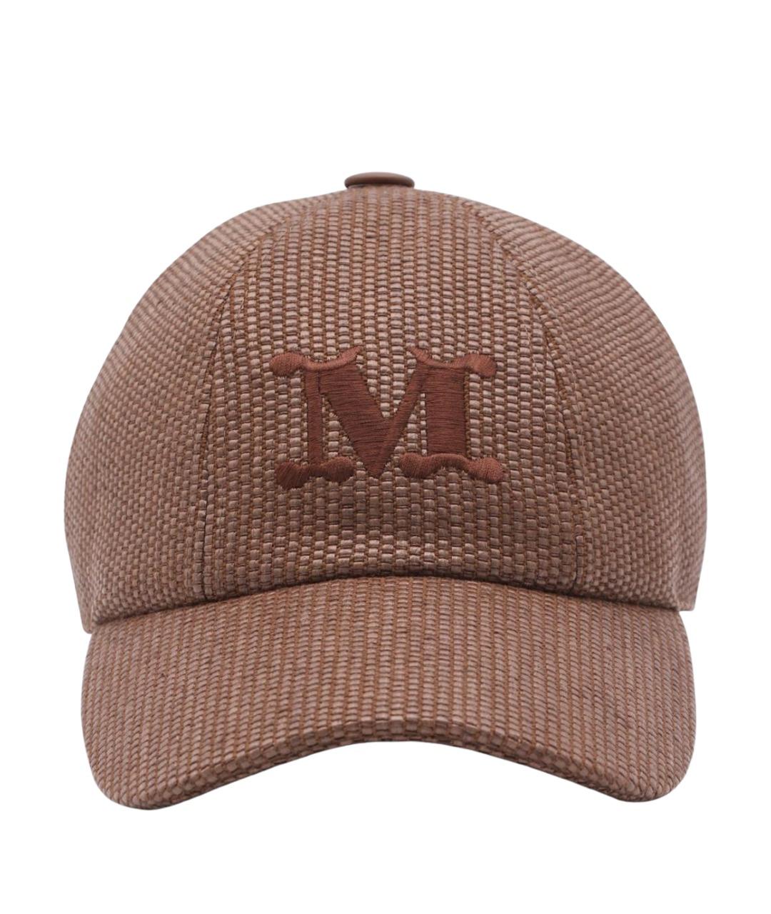 MAX MARA Коричневая хлопковая кепка, фото 1