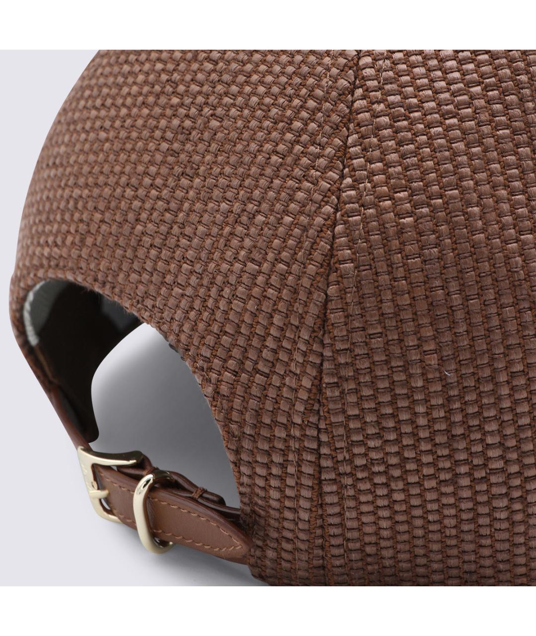 MAX MARA Коричневая хлопковая кепка, фото 2