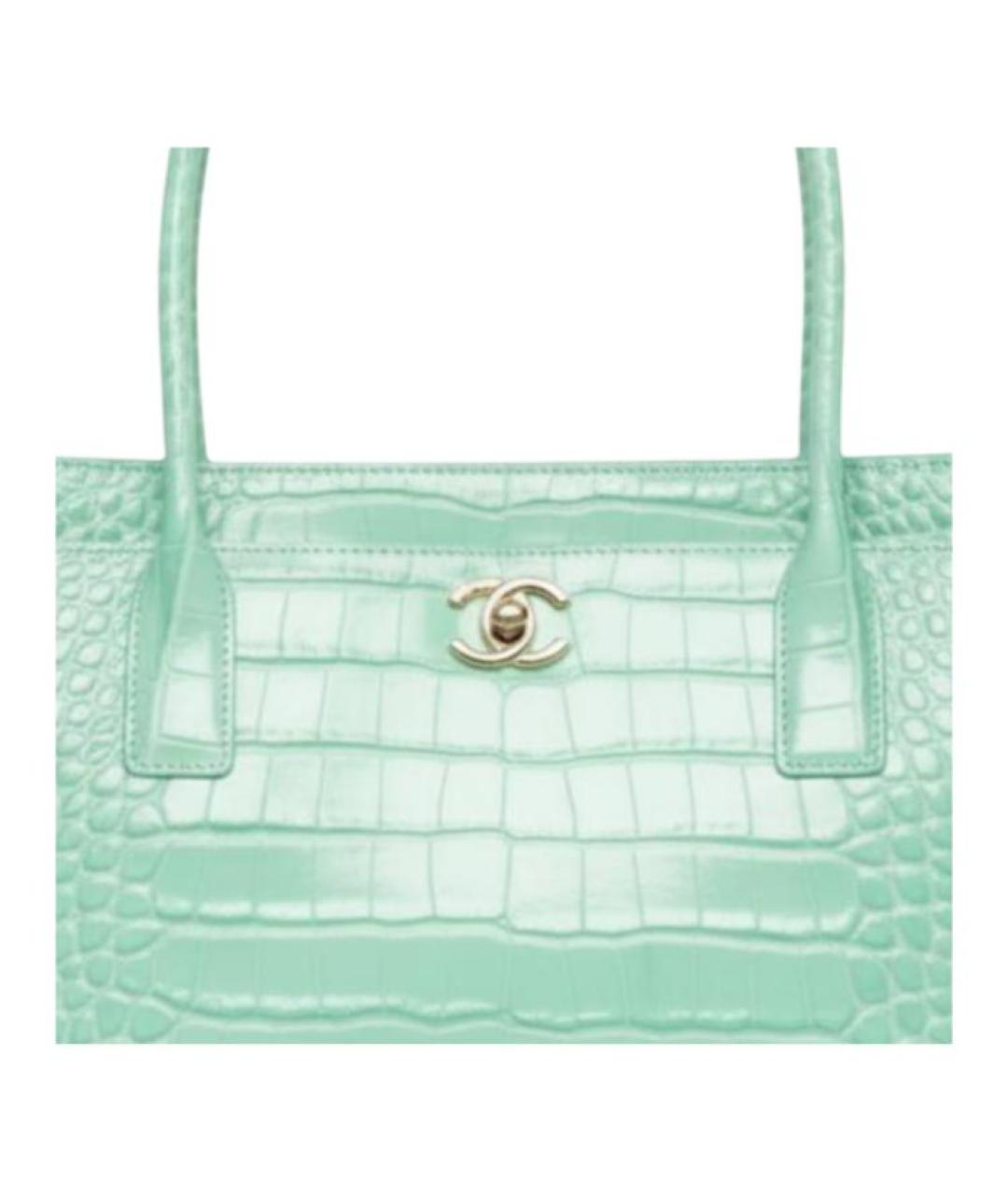 CHANEL Зеленая кожаная сумка через плечо, фото 5