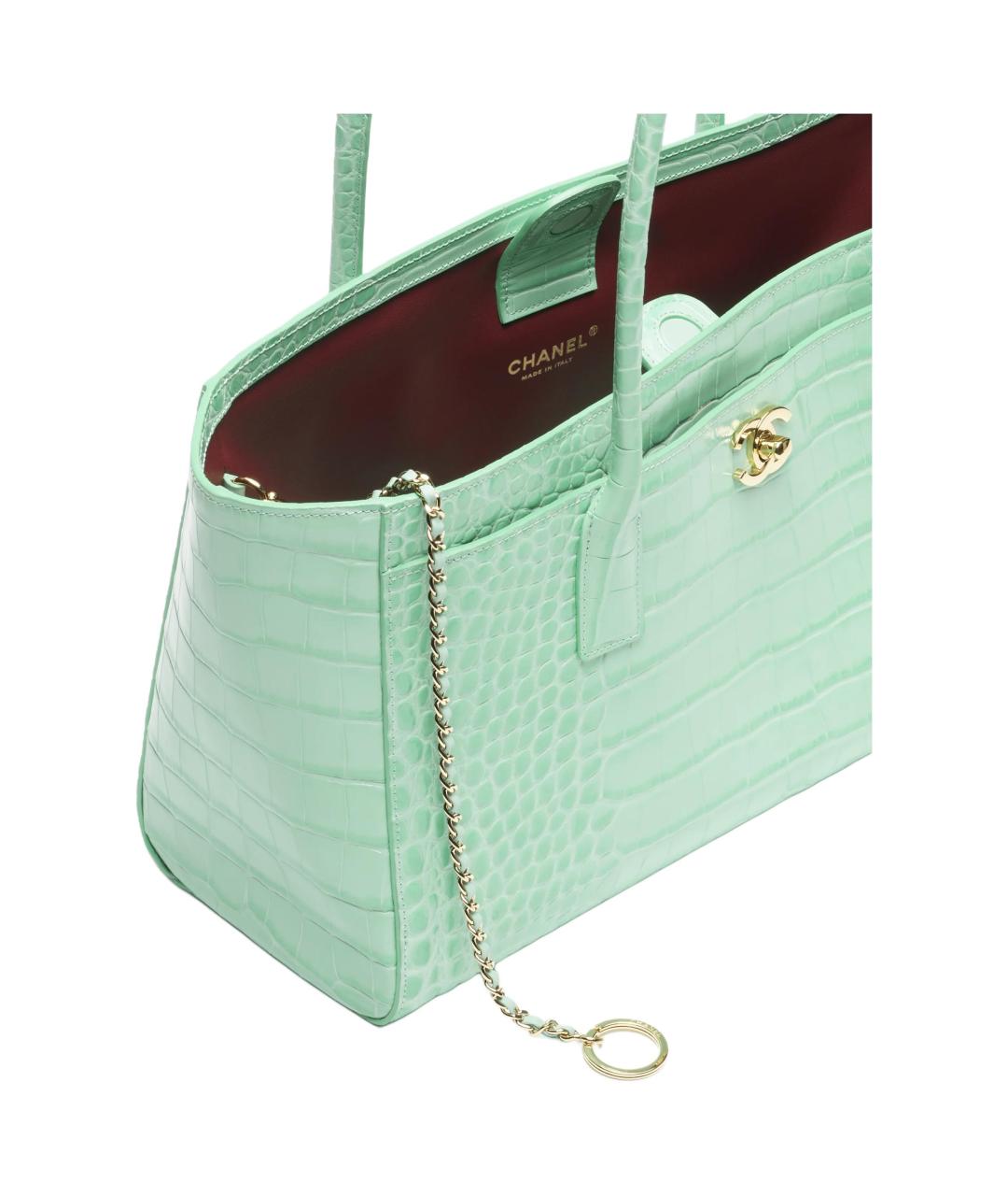 CHANEL Зеленая кожаная сумка через плечо, фото 4