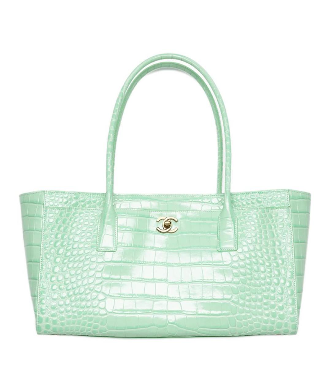 CHANEL Зеленая кожаная сумка через плечо, фото 2