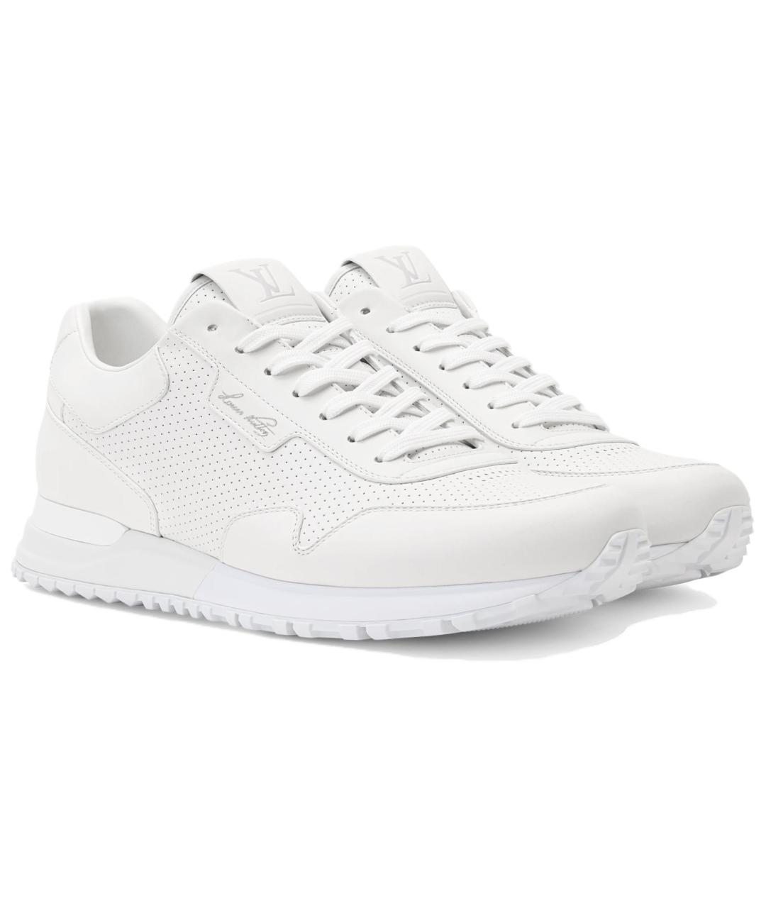 LOUIS VUITTON Белые кожаные низкие кроссовки / кеды, фото 3