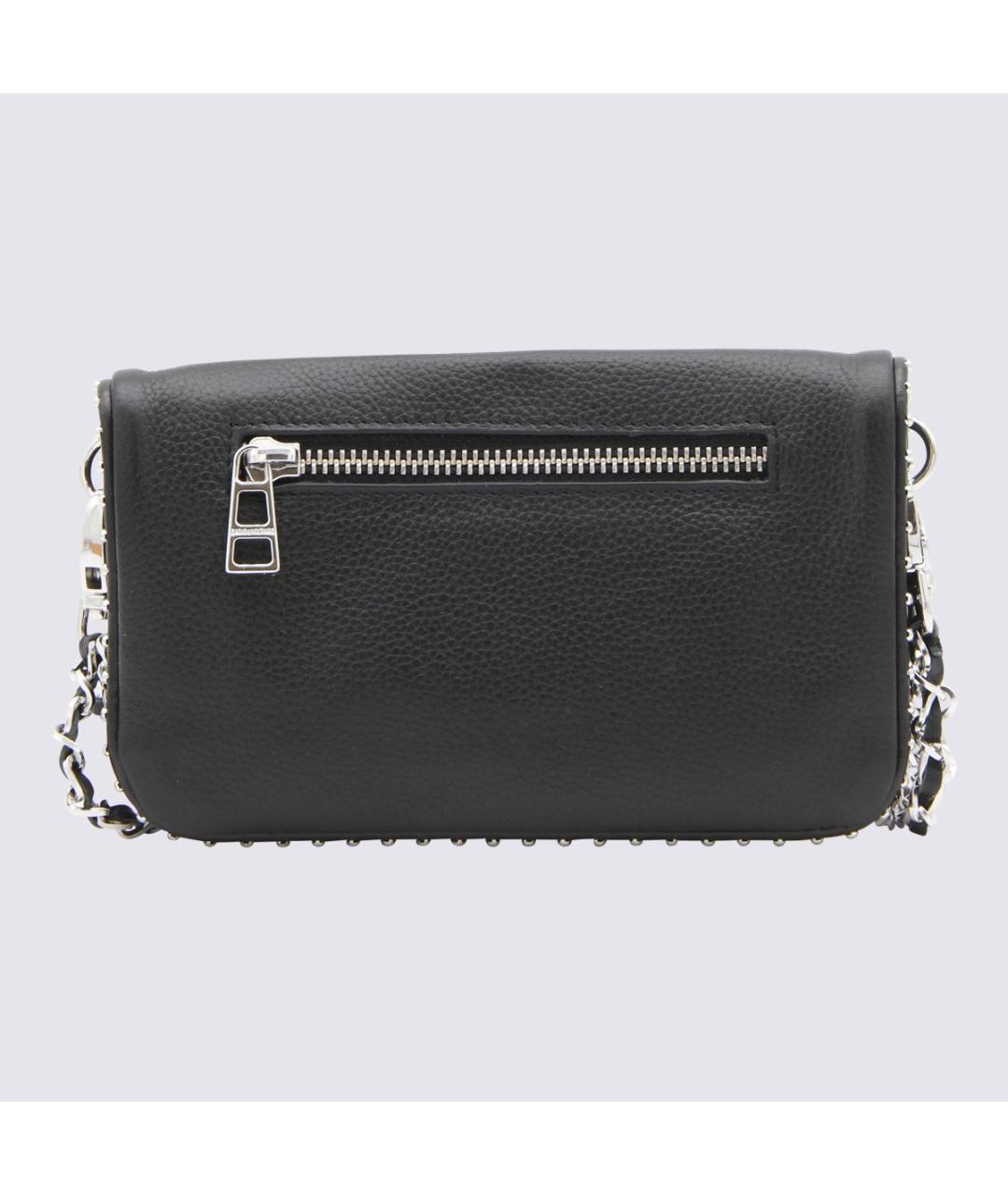 ZADIG & VOLTAIRE Черная кожаная сумка через плечо, фото 2