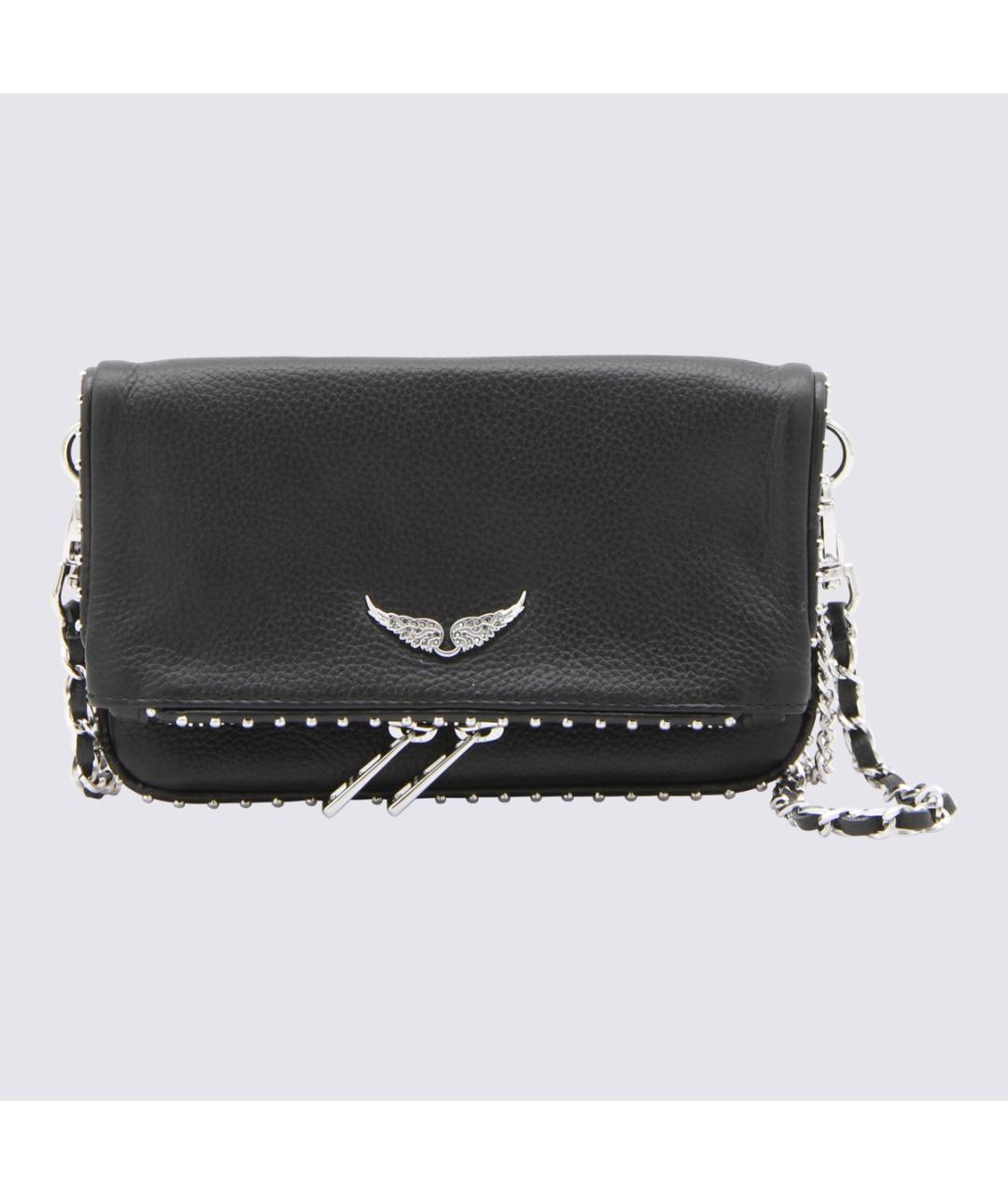 ZADIG & VOLTAIRE Черная кожаная сумка через плечо, фото 3
