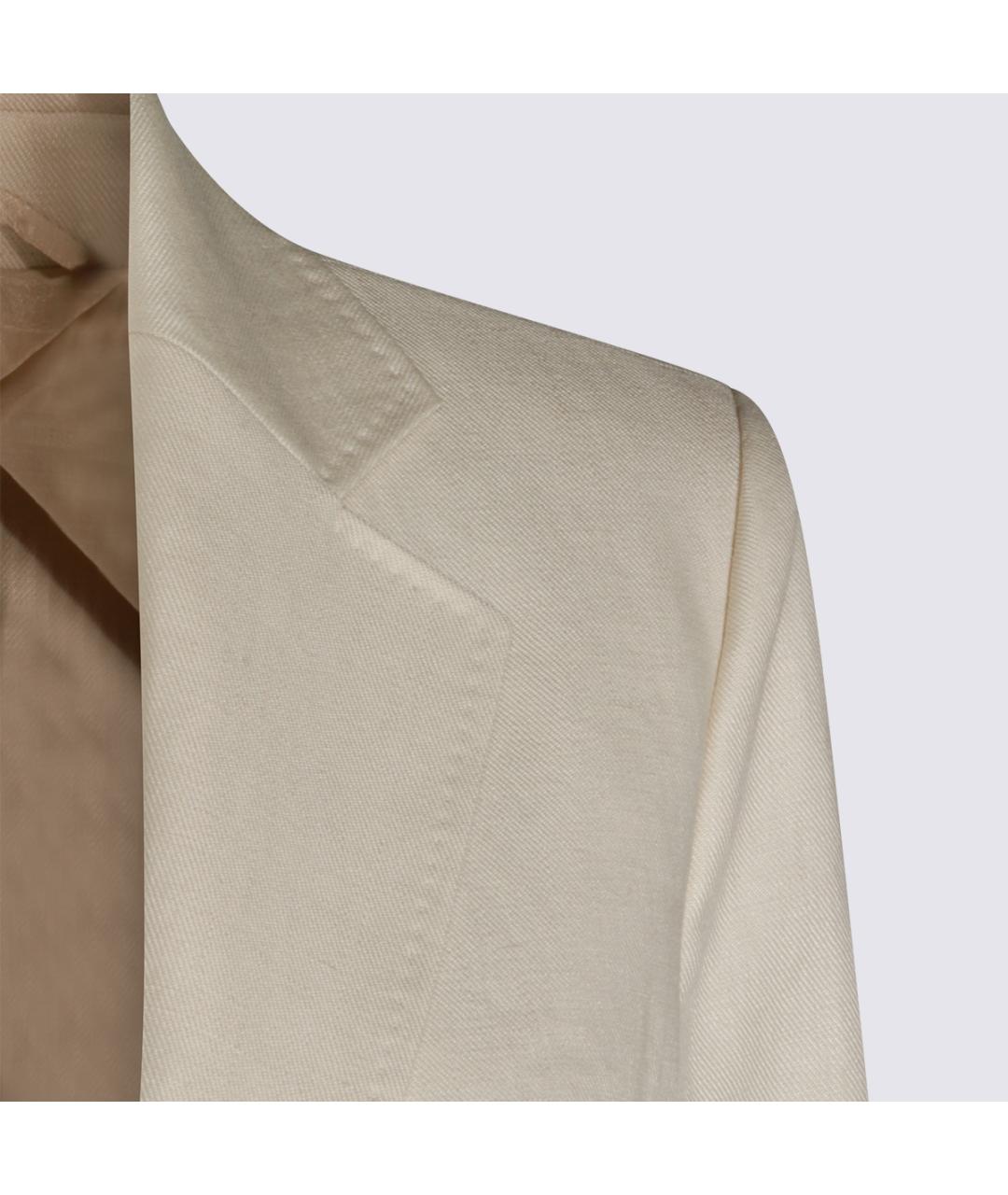 MAX MARA Бежевый льняной жакет/пиджак, фото 4