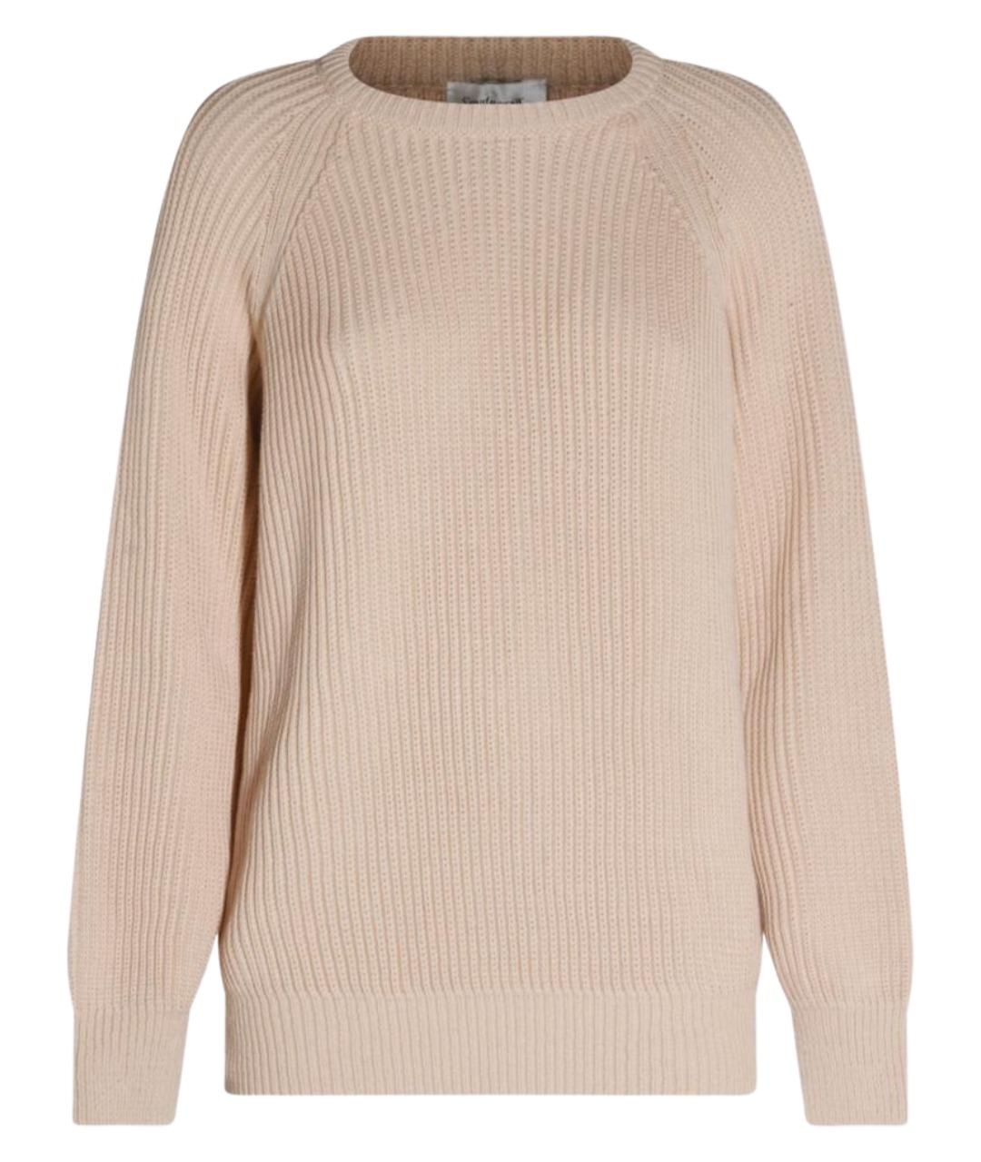 SAINT LAURENT Коричневый хлопковый джемпер / свитер, фото 1