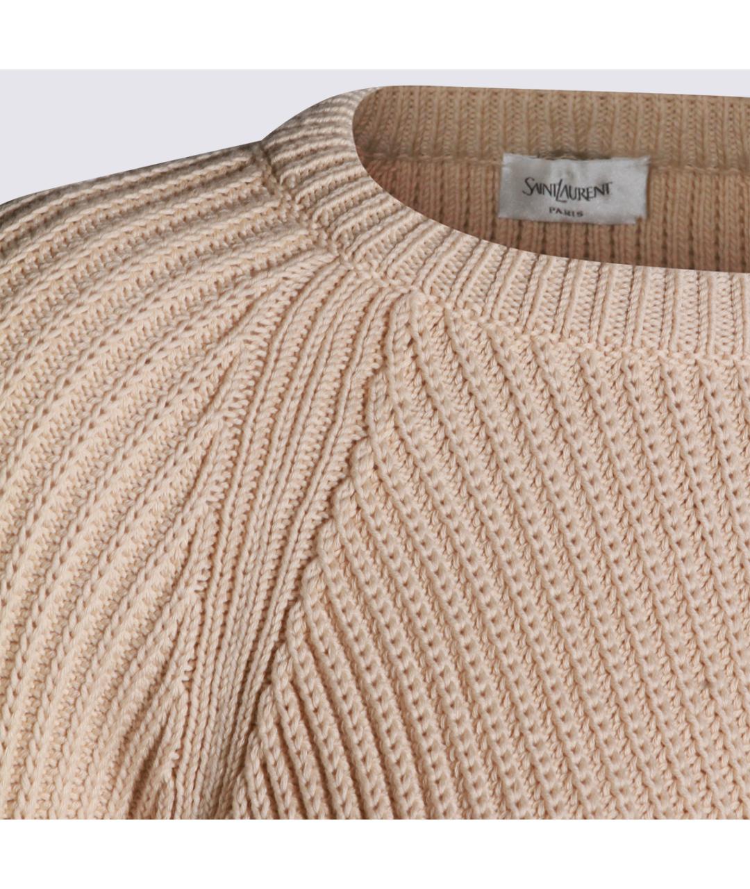 SAINT LAURENT Коричневый хлопковый джемпер / свитер, фото 3