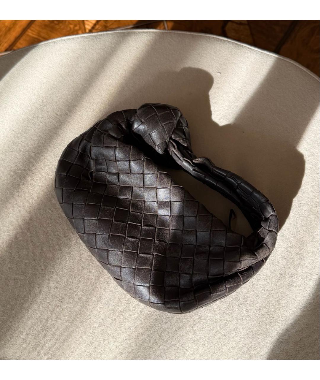 BOTTEGA VENETA Коричневая кожаная сумка с короткими ручками, фото 8