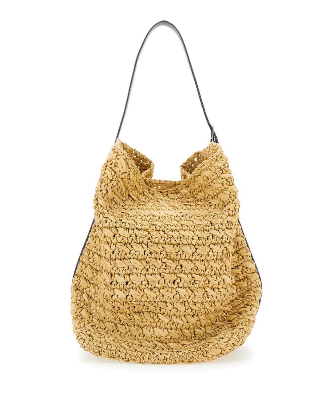 TOTEME Бежевая пелетеная сумка тоут, фото 2