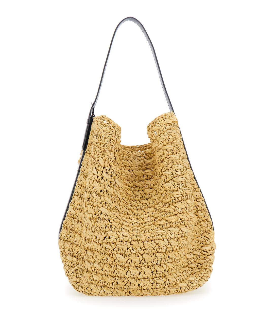 TOTEME Бежевая пелетеная сумка тоут, фото 1