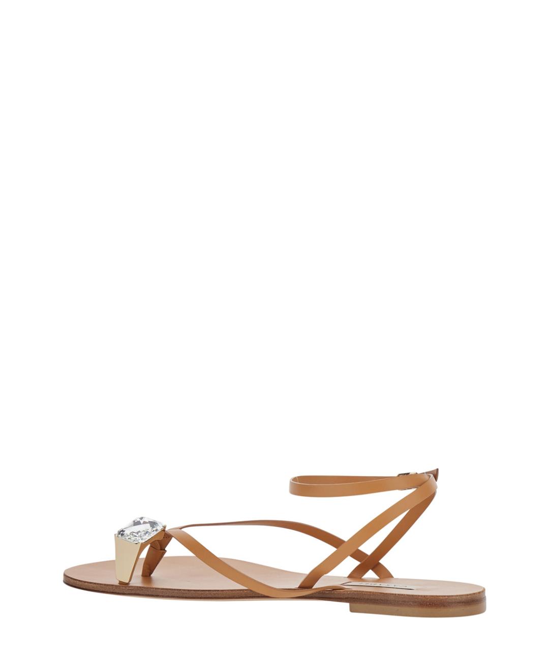 CASADEI Коричневые кожаные сандалии, фото 2