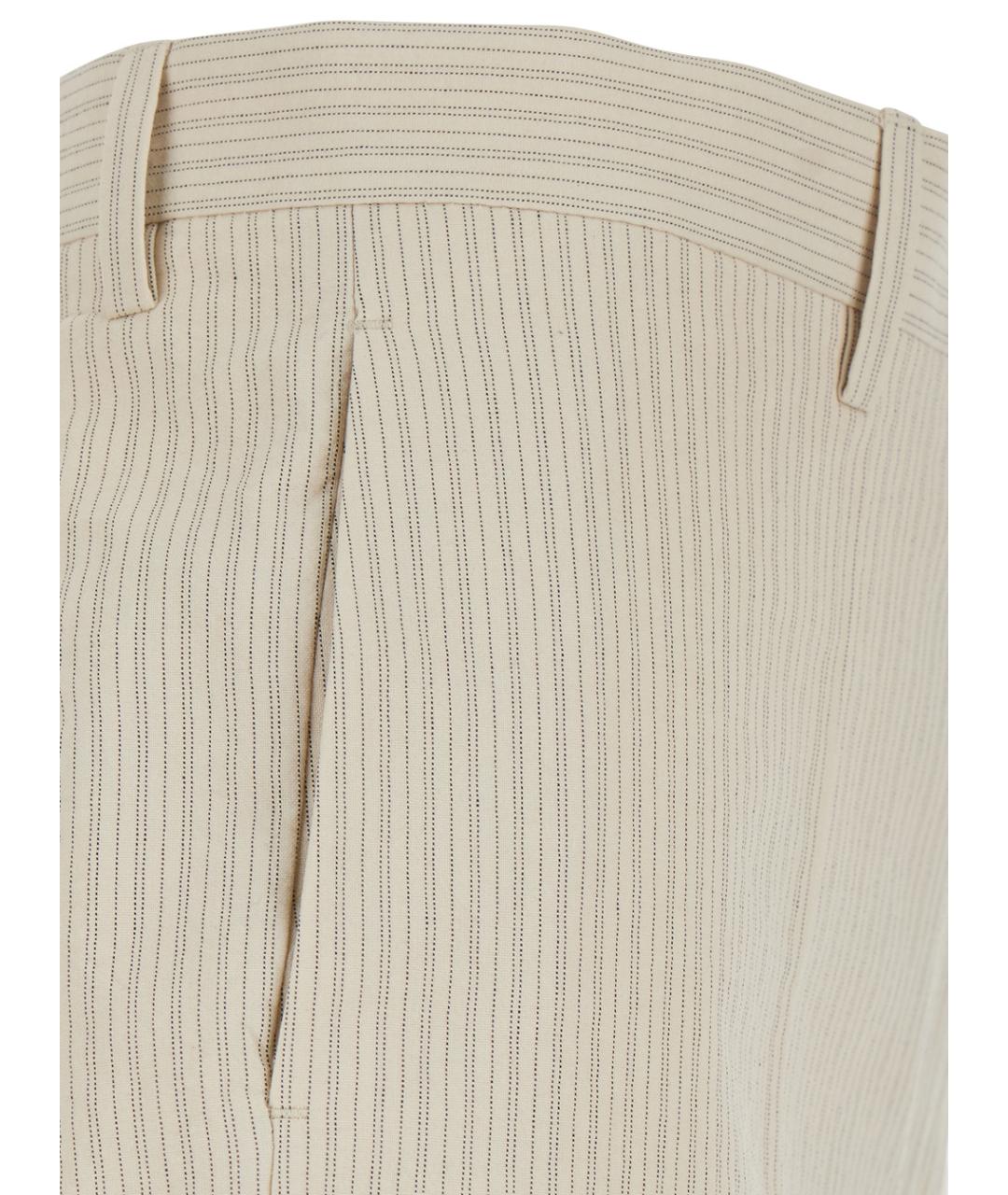 DRIES VAN NOTEN Бежевые прямые брюки, фото 3