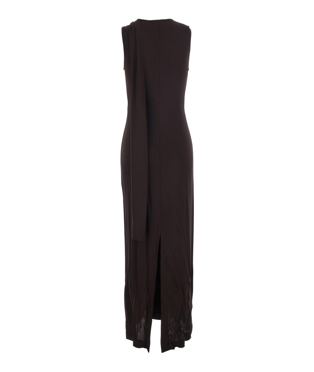 SEMICOUTURE Коричневое вискозное платье, фото 2