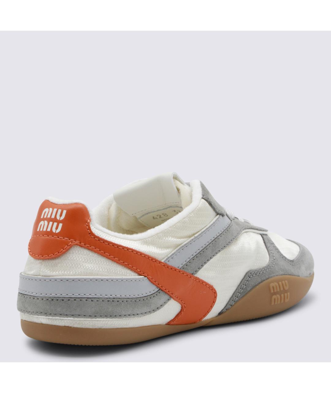 MIU MIU Белые замшевые кроссовки, фото 3