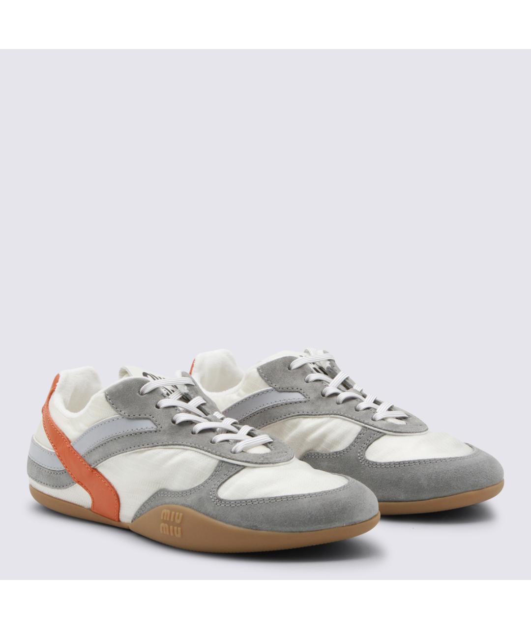 MIU MIU Белые замшевые кроссовки, фото 2