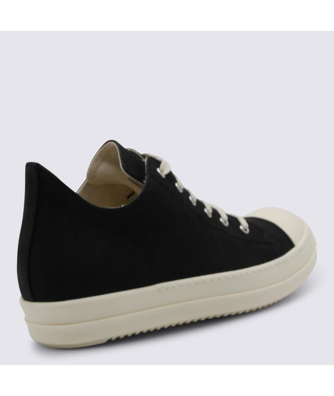 RICK OWENS DRKSHDW Черные текстильные низкие кроссовки / кеды, фото 3
