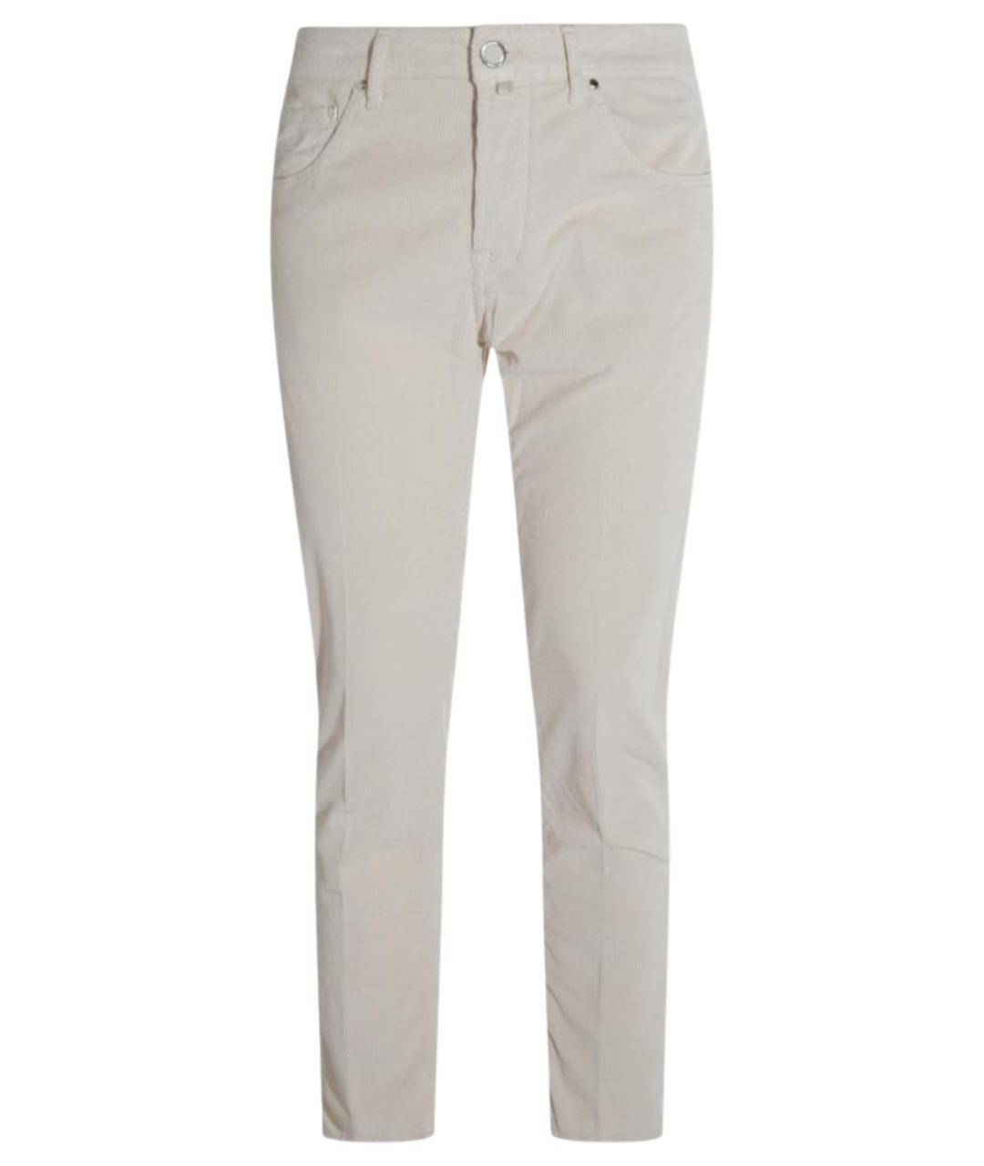 JACOB COHEN Белые хлопковые повседневные брюки, фото 1