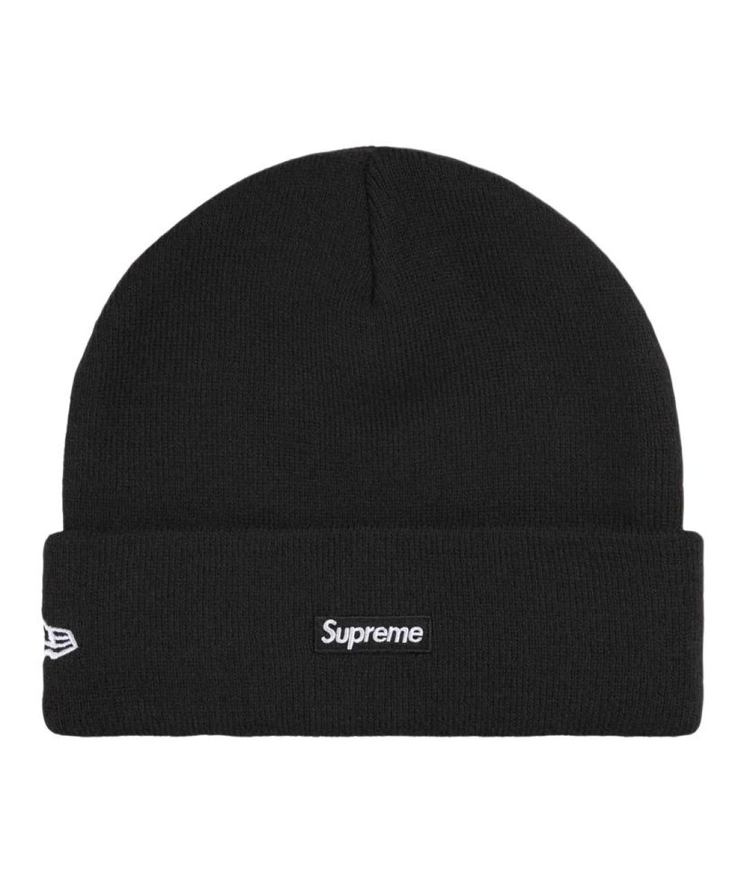 SUPREME Черная синтетическая шапка, фото 2