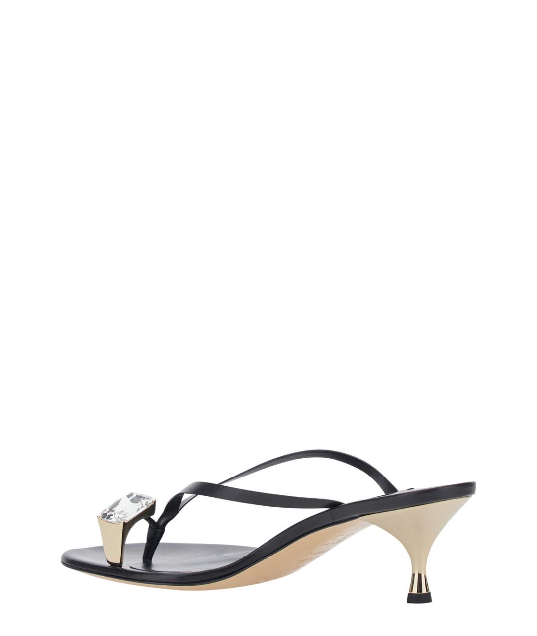 CASADEI Черные кожаные босоножки, фото 3