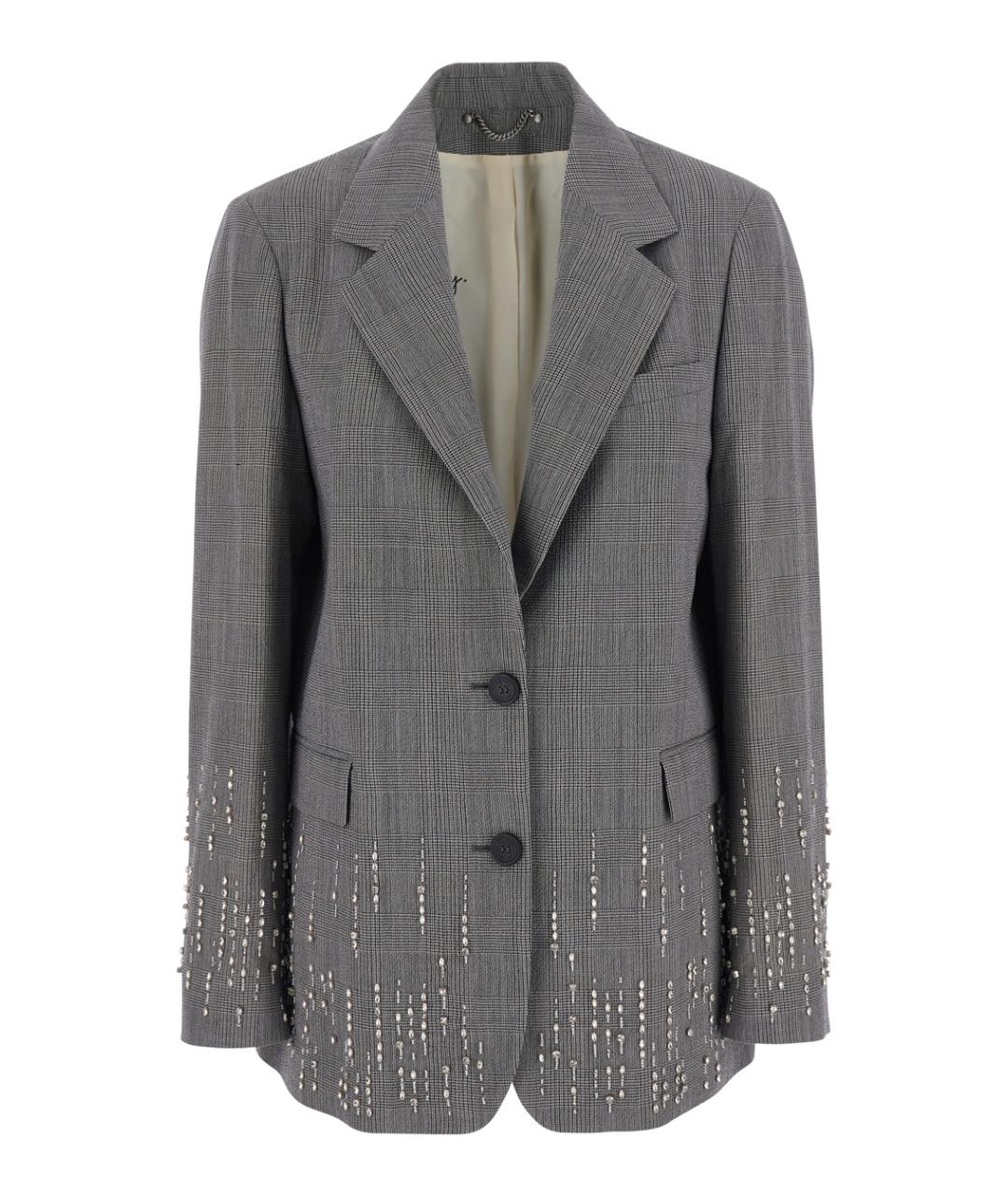 GOLDEN GOOSE DELUXE BRAND Серый шерстяной жакет/пиджак, фото 1