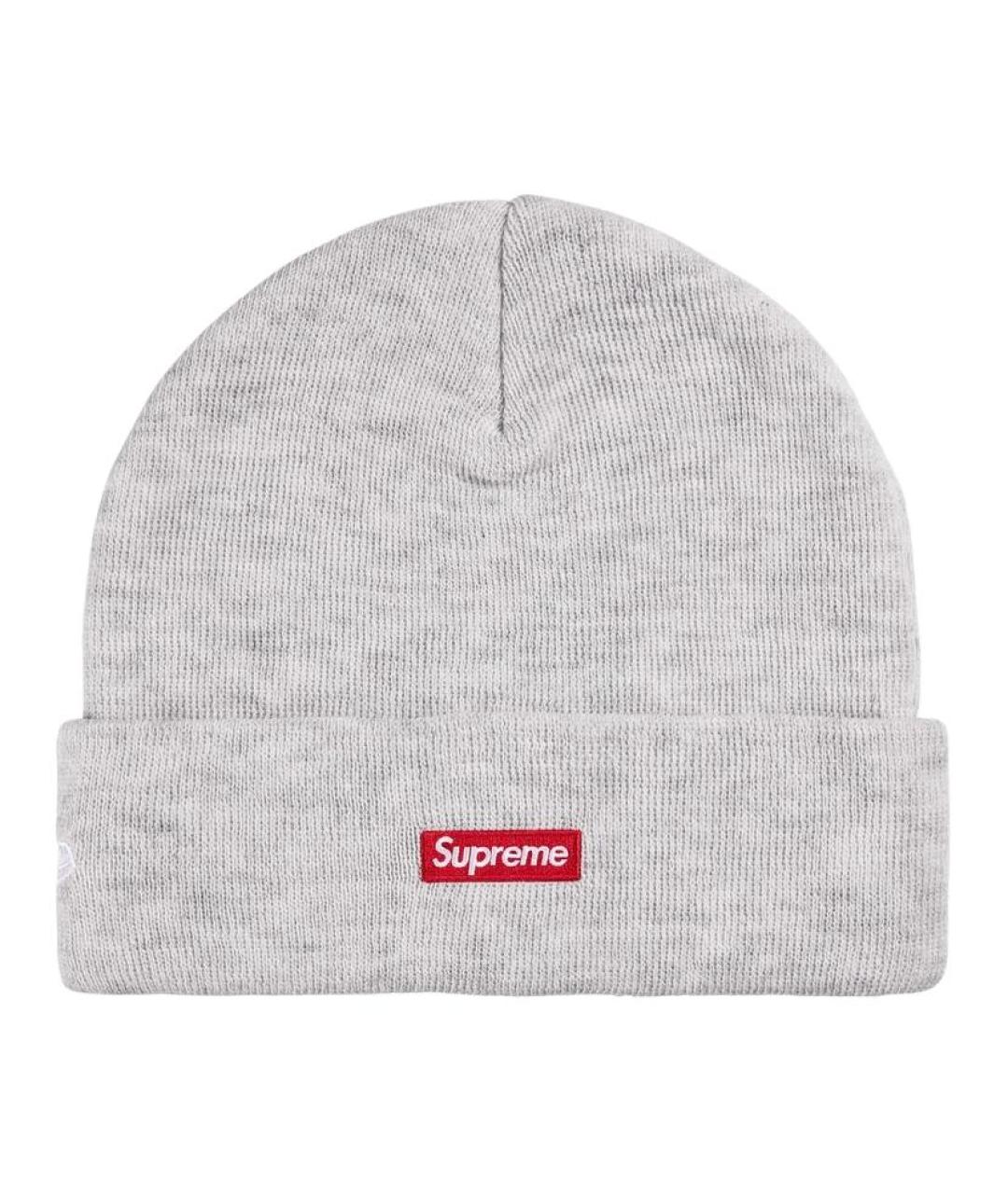 SUPREME Серая шапка, фото 2