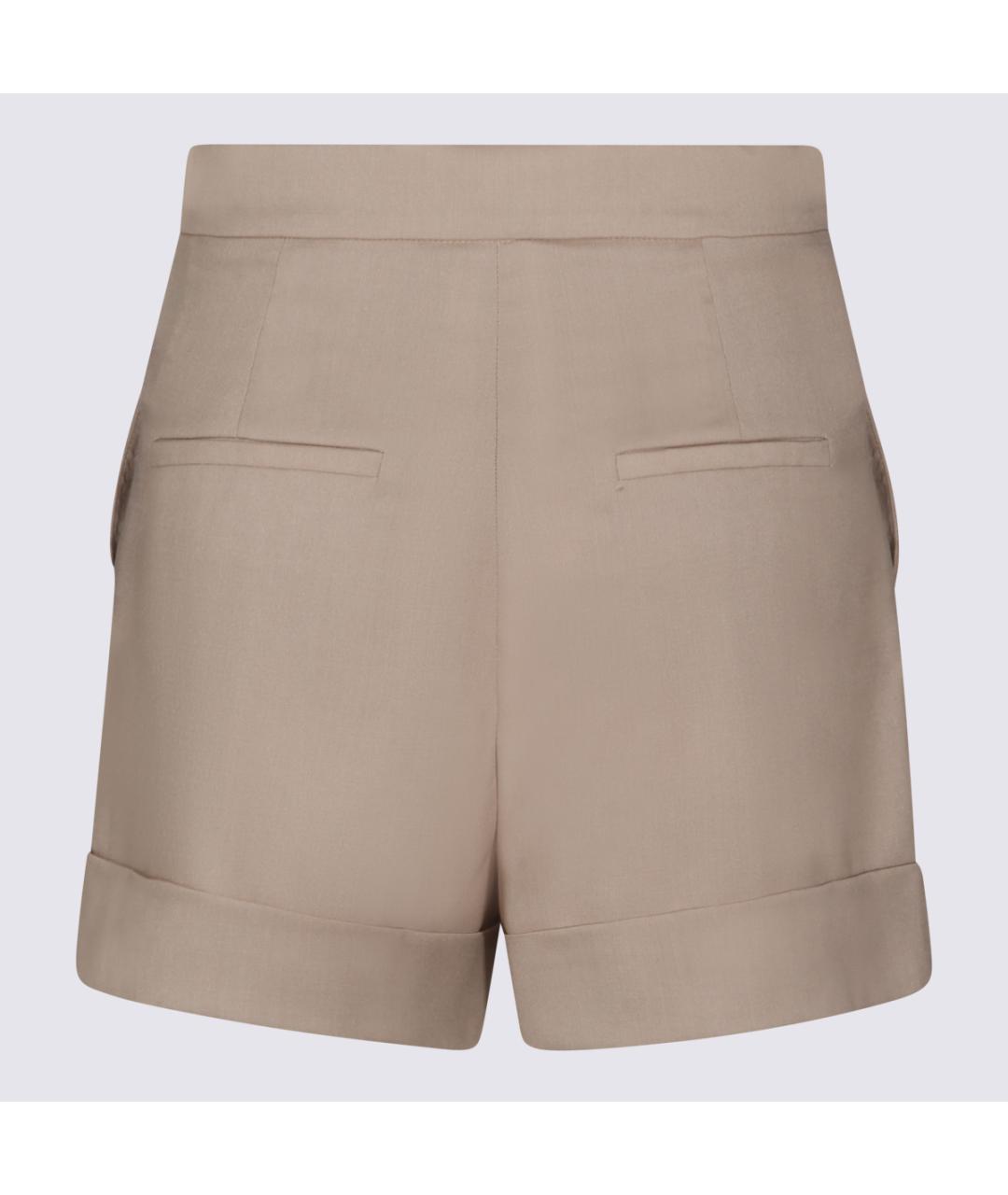 MAX MARA Коричневые шерстяные шорты, фото 2