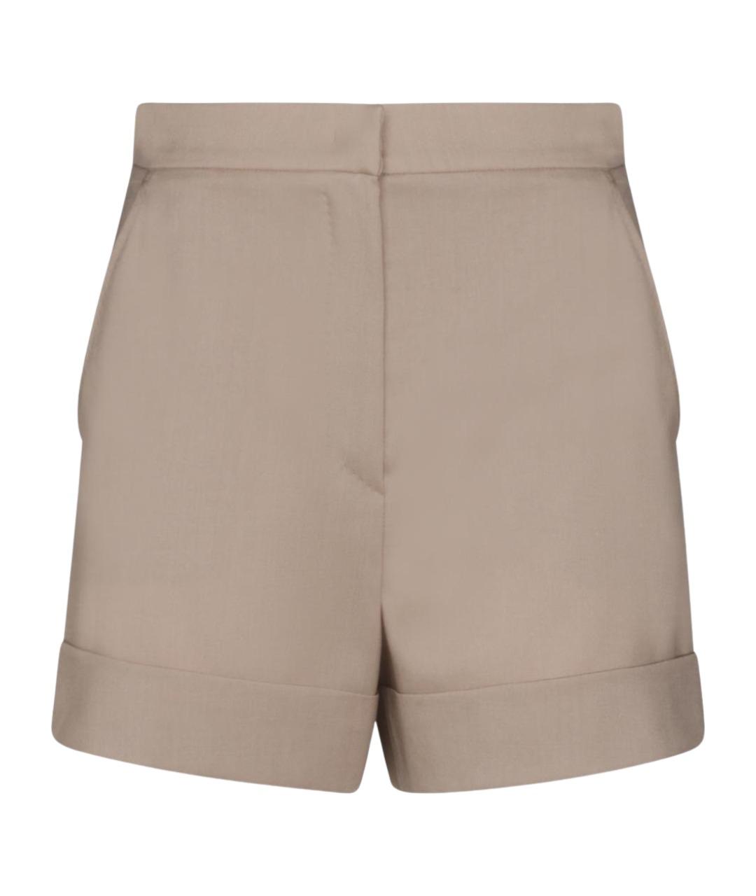 MAX MARA Коричневые шерстяные шорты, фото 1