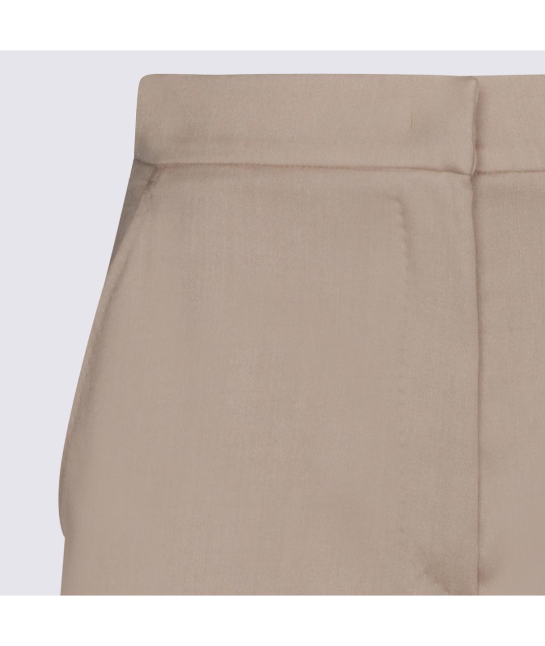 MAX MARA Коричневые шерстяные шорты, фото 3