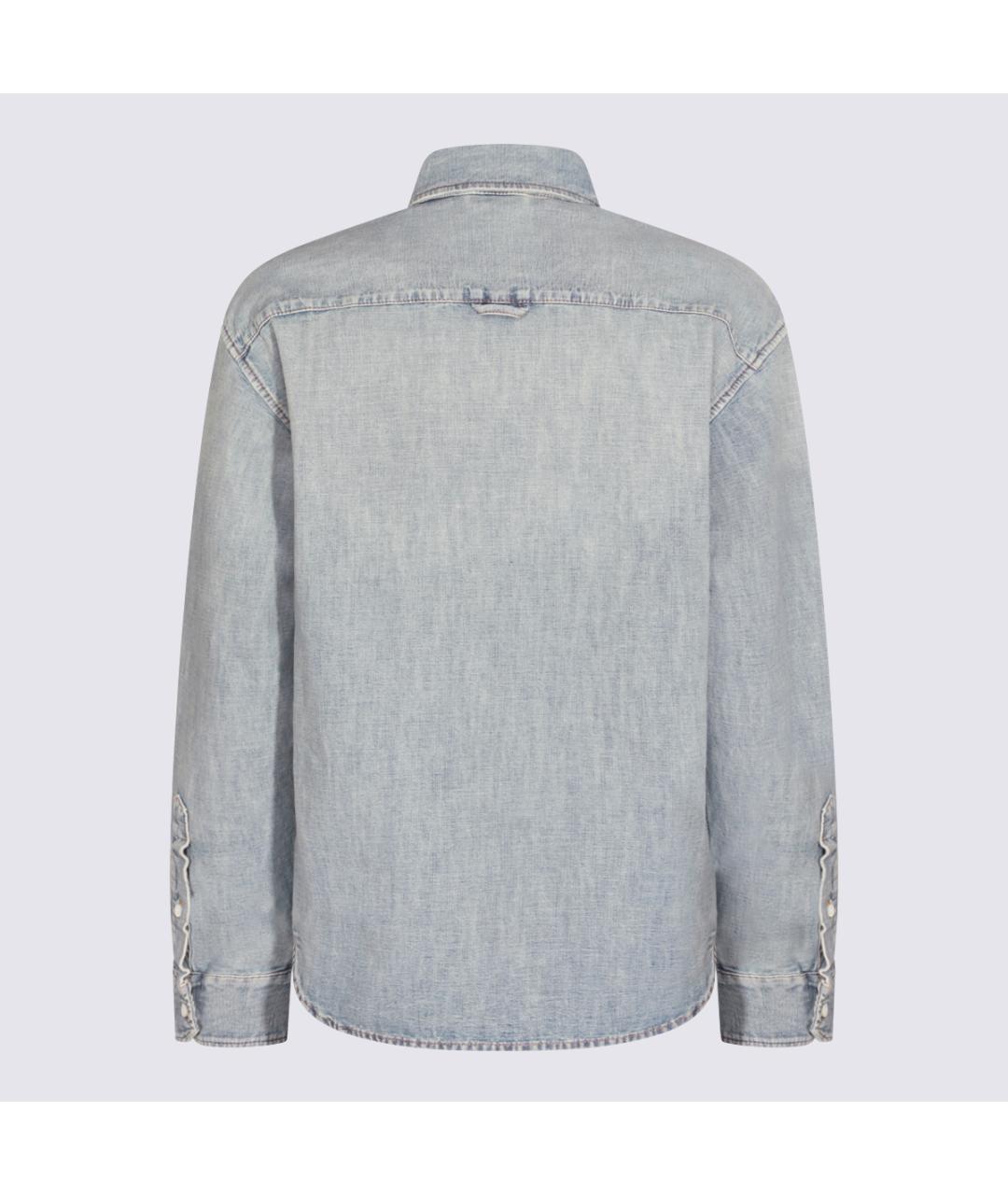 MIU MIU Синяя хлопковая рубашка, фото 2