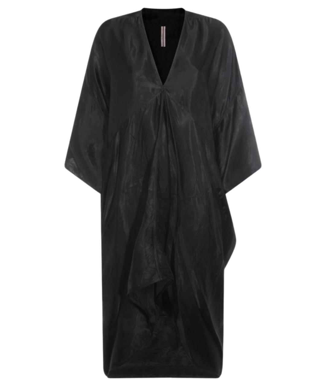 RICK OWENS Черное вискозное повседневное платье, фото 1