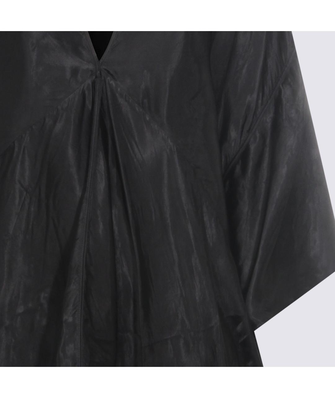 RICK OWENS Черное вискозное повседневное платье, фото 4