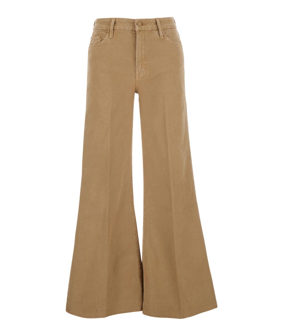 MOTHER Коричневые хлопковые прямые джинсы, фото 1