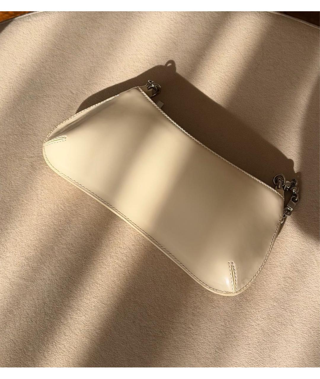 JACQUEMUS Белая кожаная сумка с короткими ручками, фото 3