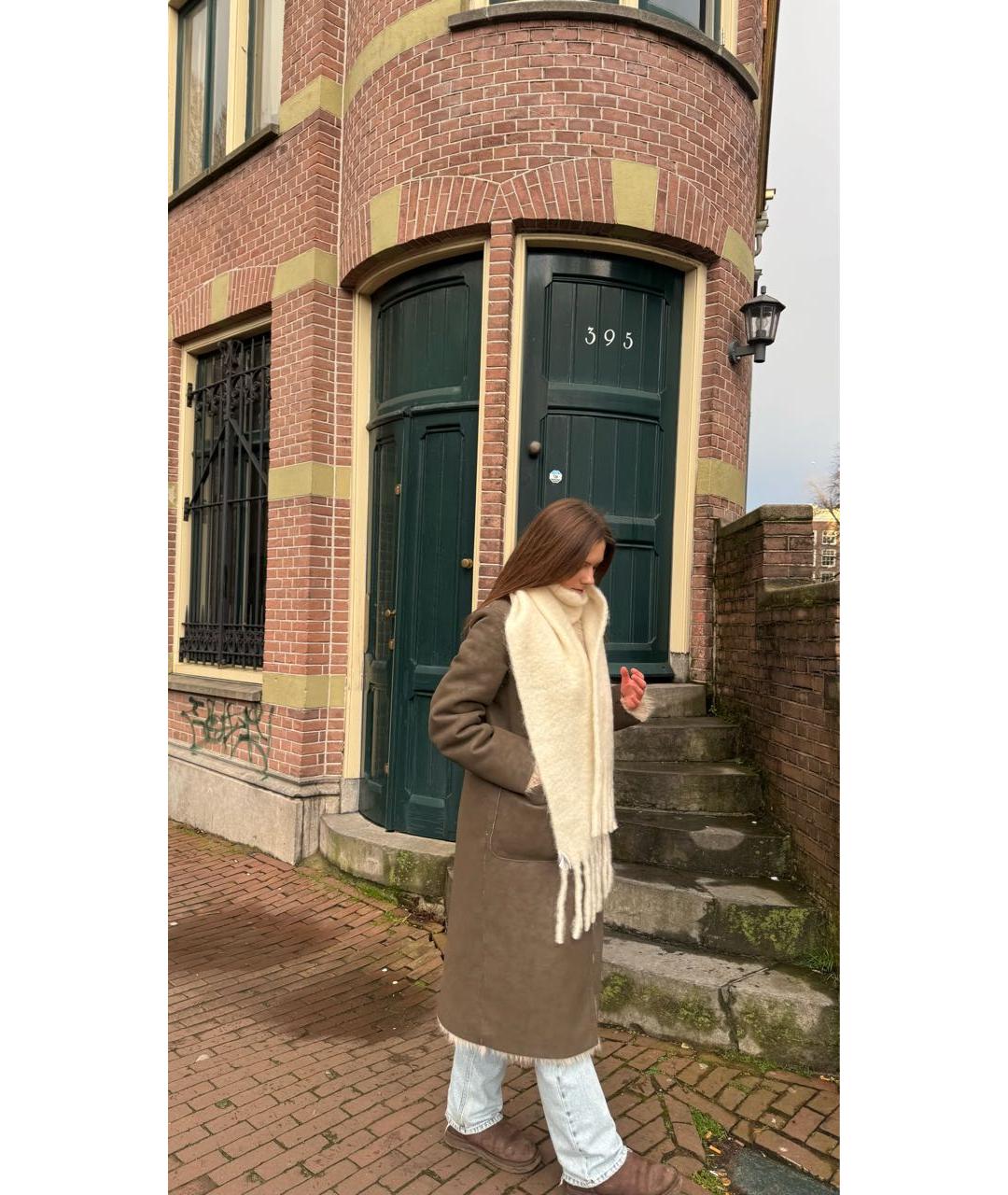 COS Бежевый шарф, фото 4