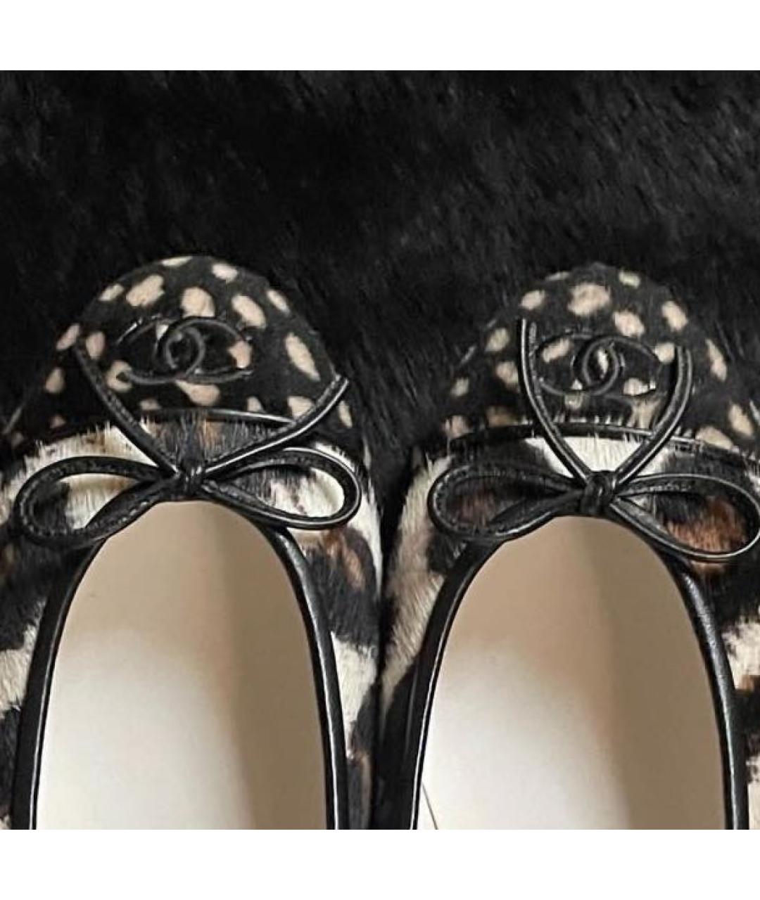 CHANEL Коричневые кожаные балетки, фото 2