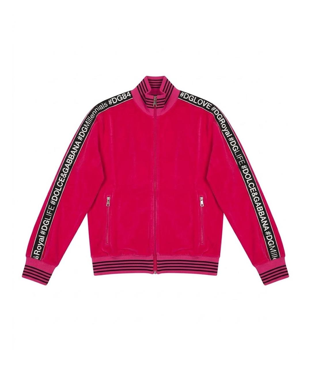 DOLCE&GABBANA Розовый вискозный джемпер / свитер, фото 1