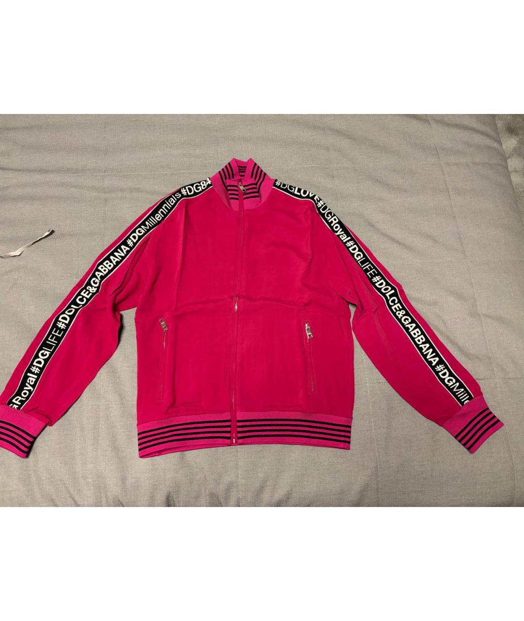 DOLCE&GABBANA Розовый вискозный джемпер / свитер, фото 5