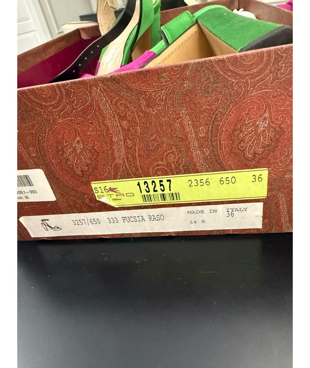 ETRO Мульти текстильные босоножки, фото 6