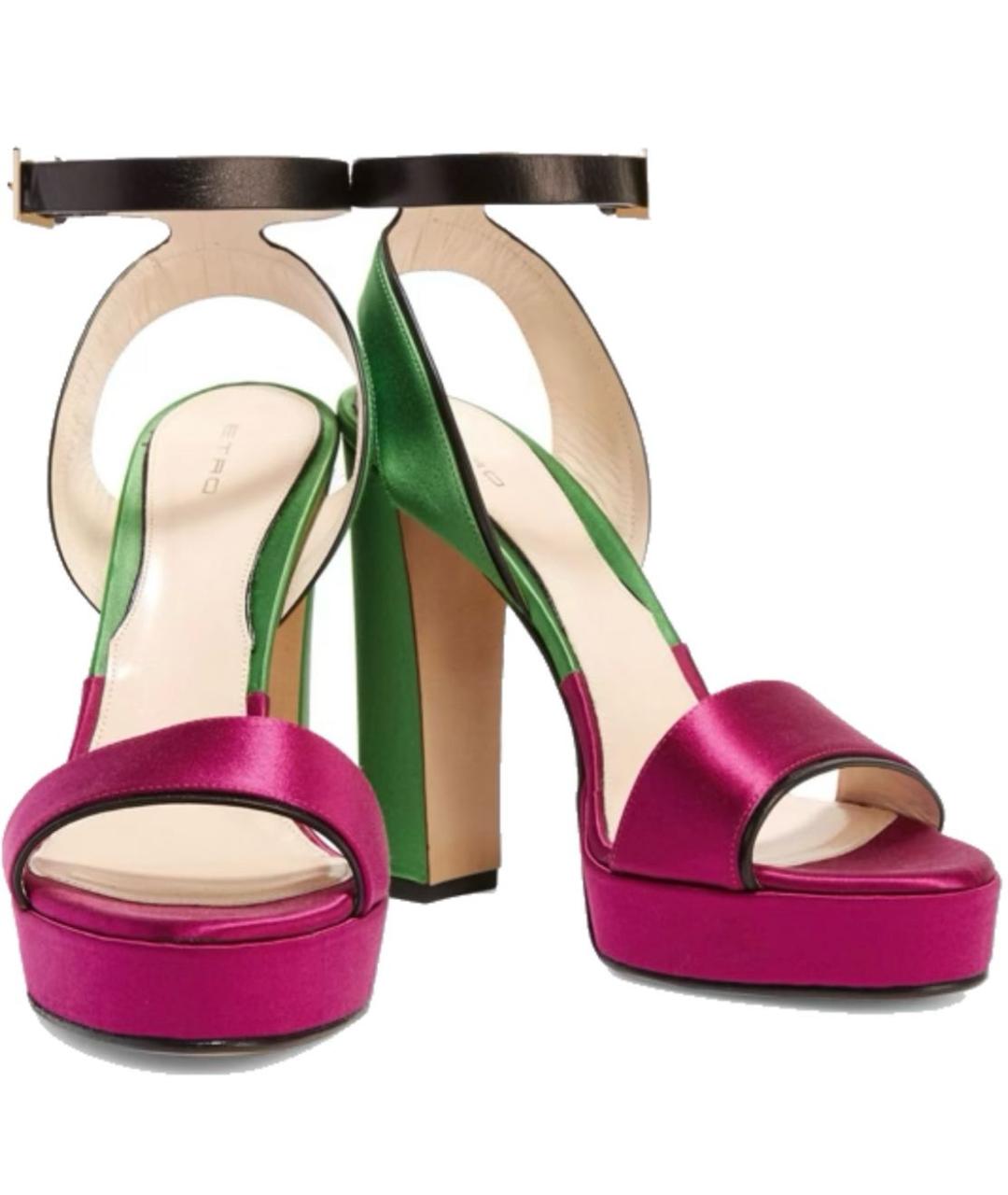 ETRO Мульти текстильные босоножки, фото 2