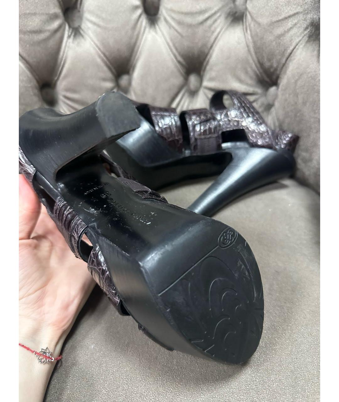 BOTTEGA VENETA Коричневые босоножки, фото 5